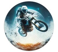 Rompecabezas de 1000 Piezas de Astronauta en Motocicleta. Rompecabezas de 1000 Piezas para Adultos. Un desafío para la Mente,Actividad Familiar,decoración del hogar,Regalo navideño (67,5 x 67,5 cm).