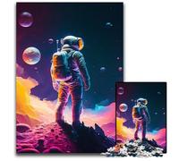 Rompecabezas de 1000 Piezas de Astronauta Espacial para Adultos, Adolescentes y familias. Decoración Hacer tú Mismo y un desafío para el Cerebro. 50x75cm/19,68x29,52 Pulgadas.