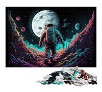 Rompecabezas de 1000 Piezas de Astronauta para Adultos, Ideal para Parejas, Navidad, Año Nuevo y San Valentín, 50x75cm/19,68x29,52 Pulgadas.