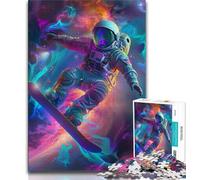 Rompecabezas de 1000 Piezas de Astronauta surfeando en el Espacio para Adolescentes Regalos Que ayudan a ejercitar el Cerebro Juguetes adictivos para Cultivar la Paciencia Ideal para Parejas