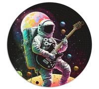 Rompecabezas de 1000 Piezas de Astronauta Tocando la Guitarra para Adultos Un desafío para Adolescentes, Ideal para una Noche de Juegos en Familia (67,5x67,5cm)