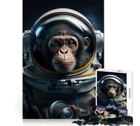 Rompecabezas de 1000 Piezas de Astronauta y Mono Espacial para AdolescentesPiensa Que tu Tiempo de Entrenamiento está Bien empleadoBordes definidosRegalo Festivo (38x52cm)