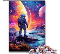 Rompecabezas de 1000 Piezas de astronautas Coloridos Hecho de Madera, cumpleaños, Navidad, Halloween, Acción de Gracias, Pascua 1000 Piezas(50x75cm)