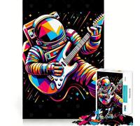 Rompecabezas de 1000 Piezas de astronautas,Rock and Roll,precisos,Divertidos,estimulantes,para Jugar a Las Artes plásticas y para divertirse en casa (50x75cm)