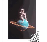 Rompecabezas de 1000 Piezas de astronautas sentados, Juego Educativo de Papel para Adultos, 38 x 26 cm / 1000 Piezas