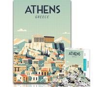 Rompecabezas de 1000 Piezas de Atenas, Grecia, para Adolescentes, Toda la Familia, 26x38cm