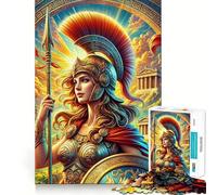 Rompecabezas de 1000 Piezas de Atenea,Diosa Griega,Arte de Corte preciso,Rompecabezas,Regalo Divertido para el Tiempo Libre,decoración navideña para la Pared (50x75cm)