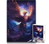 Rompecabezas de 1000 Piezas de Ave Fénix Mística, Actividad Relajante para el Tiempo Libre, Corte de precisión, Borde Liso, Juguete de Juego, tamaño 50x75cm
