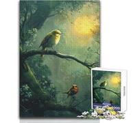 Rompecabezas de 1000 Piezas de Aves en un Bosque brumoso para Adultos, Juego Educativo de Entrenamiento Cerebral, Regalo Sorpresa Ideal para Seres Queridos, tamaño 38x26cm