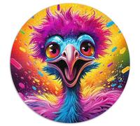 Rompecabezas de 1000 Piezas de Avestruz con Arte Animal para Adultos Un desafío para Adolescentes, Ideal para una Noche de Juegos en Familia (67,5x67,5cm)