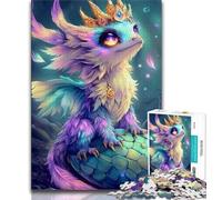 Rompecabezas de 1000 Piezas de Baby Dragon para Adolescentes Juguetes educativos Juegos antiestrés Lista de Deseos con Papá Noel (50x75cm)