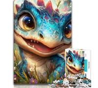 Rompecabezas de 1000 Piezas de Baby Dragon para Adultos y Adolescentes, Juguetes educativos, Juegos para aliviar el estrés, Lista de Deseos con Papá Noel, 75x50cm