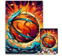 Rompecabezas de 1000 Piezas de Baloncesto Colorido de cartón para Adultos, desafiante Rompecabezas de Bricolaje, Juego Familiar Perfecto o Regalo Decorativo de 26x38cm/10,23x14,96 Pulgadas.
