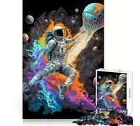 Rompecabezas de 1000 piezas de baloncesto con temática de astronautas para adolescentes Ideal para entrenar la concentración, relajarse y encontrar el equilibrio perfecto Un regalo estupendo (38x52cm)