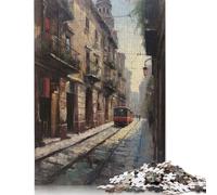 Rompecabezas de 1000 Piezas de Barcelona, Coloridos paisajes urbanos, para Adultos, Rompecabezas de Madera para Adolescentes, Juguetes educativos de Aprendizaje, (75 x 50 cm)