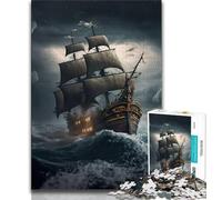 Rompecabezas de 1000 Piezas de Barco Pirata para Adultos, Ideal para Noches de Juegos, un Juguete Colorido para Regalar en casa (tamaño 38x26cm)
