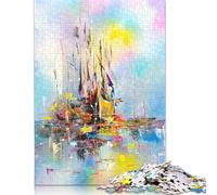 Rompecabezas de 1000 Piezas de Barcos ilusorios para Adultos, Rompecabezas de dificultad Alta, Juguetes educativos, Juegos, decoración Familiar (38 x 26 cm)