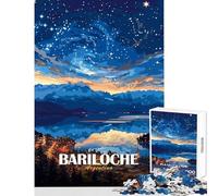 Rompecabezas de 1000 Piezas de Bariloche Argentina Paisaje Nocturno póster de Viaje Juguetes antiestrés Regalos para Mujeres y Hombres Juego de ingenio colección de Artistas Bellas Artes 50x75cm