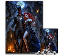 Rompecabezas de 1000 Piezas de Baron Samedi Rompecabezas Imposible para Adultos Juego Interactivo Familiar Regalo Artesanal con Ilustraciones Coloridas 1000 Piezas (38x26cm)