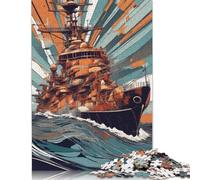 Rompecabezas de 1000 Piezas de Batalla Naval para Adultos, Rompecabezas de 1000 Piezas, Rompecabezas de Actividades Familiares, Juegos educativos, 1000 Piezas (75 x 50 cm)