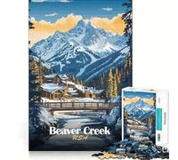 Rompecabezas de 1000 Piezas de Beaver Creek Mountain Village con Bordes Lisos Ideal para desarrollar la Mente,divertirse y Pasar un rato Agradable cumpleaños o como pasatiempo