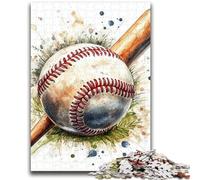 Rompecabezas de 1000 Piezas de béisbol, Juego Educativo Familiar, Regalo Ideal para Toda la Familia a Partir de 14 años, 50x75cm