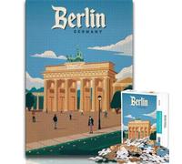 Rompecabezas de 1000 Piezas de Berlín Brandeburgo para Adultos, Regalo, Juego desafiante y Familiar, Toda la Familia, 38x26cm