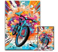Rompecabezas de 1000 Piezas de Bicicleta Colorida para Adultos. Ideal para Parejas, Navidad, Año Nuevo y San Valentín. 50x75cm/19,68x29,52 Pulgadas.