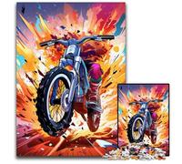 Rompecabezas de 1000 Piezas de Bicicleta Colorida para Adultos. Rompecabezas Imposible para Adultos. Regalo Ideal para Vacaciones y decoración del hogar. 50x75cm/19,68x29,52 Pulgadas.
