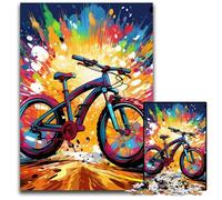 Rompecabezas de 1000 Piezas de Bicicleta Colorida para Adultos. Rompecabezas Imposible para Adultos. Regalo Ideal para Vacaciones y decoración del hogar. 50x75cm/19,68x29,52 Pulgadas.