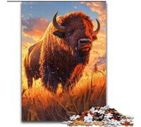 Rompecabezas de 1000 Piezas de Bisonte, Juegos educativos, decoración del hogar y Regalos para Toda la Familia (tamaño 50x75cm)