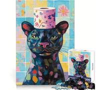 Rompecabezas de 1000 Piezas de Black Panther con Sombrero de Papel higiénico para Adolescentes Pensamiento estratégico, Relajante, Divertido y con un diseño Limpio Regalo Ideal (38x26cm)