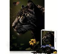 Rompecabezas de 1000 Piezas de Black Panther en Primer Plano para Adolescentes Pensamiento estratégico, Calma, distracción, Ajuste preciso, Regalo sincero (50x75cm)
