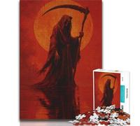 Rompecabezas de 1000 Piezas de Blood Moon Reaper para Adultos y Adolescentes con póster y Hoja de Trivia a Juego (14 años) (38x26cm)