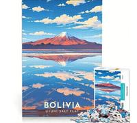 Rompecabezas de 1000 Piezas de Bolivia, Salar de Uyuni, póster de Viaje, Juegos relajantes, interacción Entre Padres e Hijos, Regalos para Amigos y Familiares 38x52cm