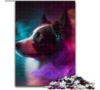 Rompecabezas de 1000 Piezas de Border Collie Nebula Imposible para Adultos, decoración DIY, desafiantes para el Cerebro, tamaño: 38x26cm