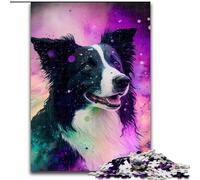 Rompecabezas de 1000 Piezas de Border Collie, Rompecabezas de Madera para Adultos, tamaño 50x75cm, desafiante Rompecabezas para Adolescentes, diversión para la Noche de Juegos en Familia.