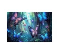 Rompecabezas de 1000 piezas de bosque de mariposas para adultos, rompecabezas de madera para adultos, regalos para decoración del hogar