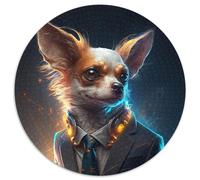 Rompecabezas de 1000 Piezas de Boss Chihuahua para Adultos, Ideal para Adolescentes, para fomentar la unión Familiar, para el Cerebro y como Regalo de decoración del hogar (67,5 x 67,5 cm)