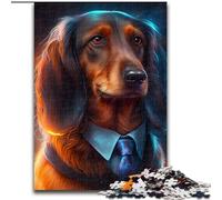 Rompecabezas de 1000 piezas de Boss Doberman,ideal para regalar. Rompecabezas de 1000 piezas,un desafiante juego de ingenio para hacer tú mismo,juego interactivo para toda la familia (tamaño 26x38cm).