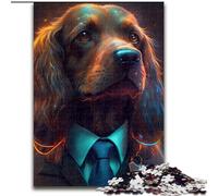 Rompecabezas de 1000 Piezas de Boss Golden Retriever Imposible para Adultos, tamaño 50x75cm, Juego Familiar Interactivo, decoración del hogar DIY, Regalo de acertijo