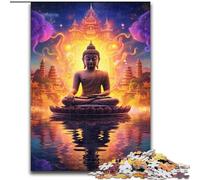 Rompecabezas de 1000 Piezas de Buda, Arte Colorido, difícil de Entender para Adultos, Ideal para interactuar en Familia y como Regalo Divertido, diseño Abstracto Vibrante (tamaño 50x75cm)