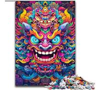 Rompecabezas de 1000 Piezas de Buda de Madera, Arte Colorido, decoración hogar o la Oficina, Ideal, 50x75cm, decoración artística DIY, Regalo de cumpleaños