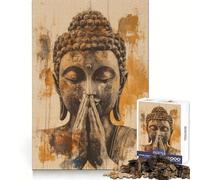 Rompecabezas de 1000 Piezas de Buda en oración para Adolescentes Ideal para desarrollar la concentración,la Capacidad de concentración y el Disfrute Un Regalo significativo (38x26cm)