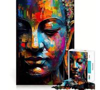 Rompecabezas de 1000 Piezas de Buda Zen para Adultos Diversión para ejercitar la Mente Corte de precisión Bordes Lisos Actividad Absorbente para Noches tranquilas (38x52cm)