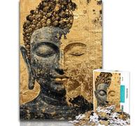 Rompecabezas de 1000 Piezas de Buddha Art para Adolescentes y Adultos, Ideal para aliviar el estrés, un desafío difícil, decoración única para el hogar y Regalos, 75x50cm