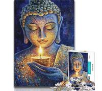 Rompecabezas de 1000 Piezas de Buddha Art para Adultos y Adolescentes Un Juego desafiante, Toda la Familia, 38x26cm