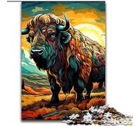 Rompecabezas de 1000 Piezas de búfalo, Ideal para Adultos, interacción Familiar y desafío Mental (tamaño 50x75cm)