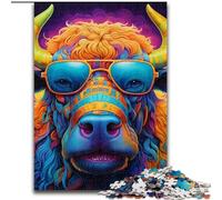Rompecabezas de 1000 Piezas de búfalo para Adultos, Juego Creativo Familiar y decoración del hogar, Adolescentes (tamaño: 50x75cm)
