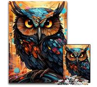 Rompecabezas de 1000 Piezas de búho Colorido, Ideal para Adultos, Adolescentes y coleccionistas, Regalo de Viaje, Actividad Familiar, 26x38cm/10,23x14,96 Pulgadas.